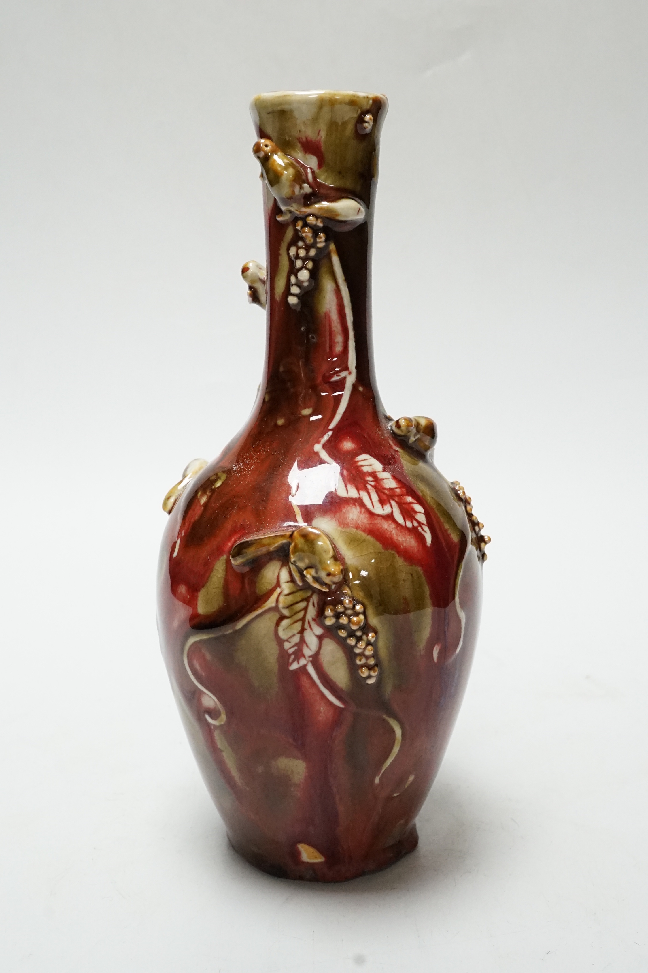 A Chinese flambe vase, 22cm